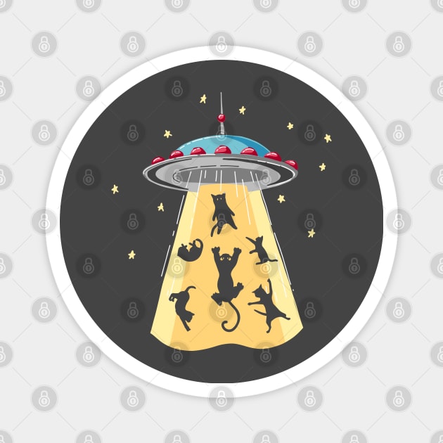 Cat UFO Magnet by kimmieshops